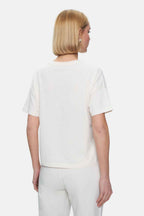 UCLA Tricou cu decolteu la baza gatului, imprimeu cu logo, regular fit, Alb, KENZIE