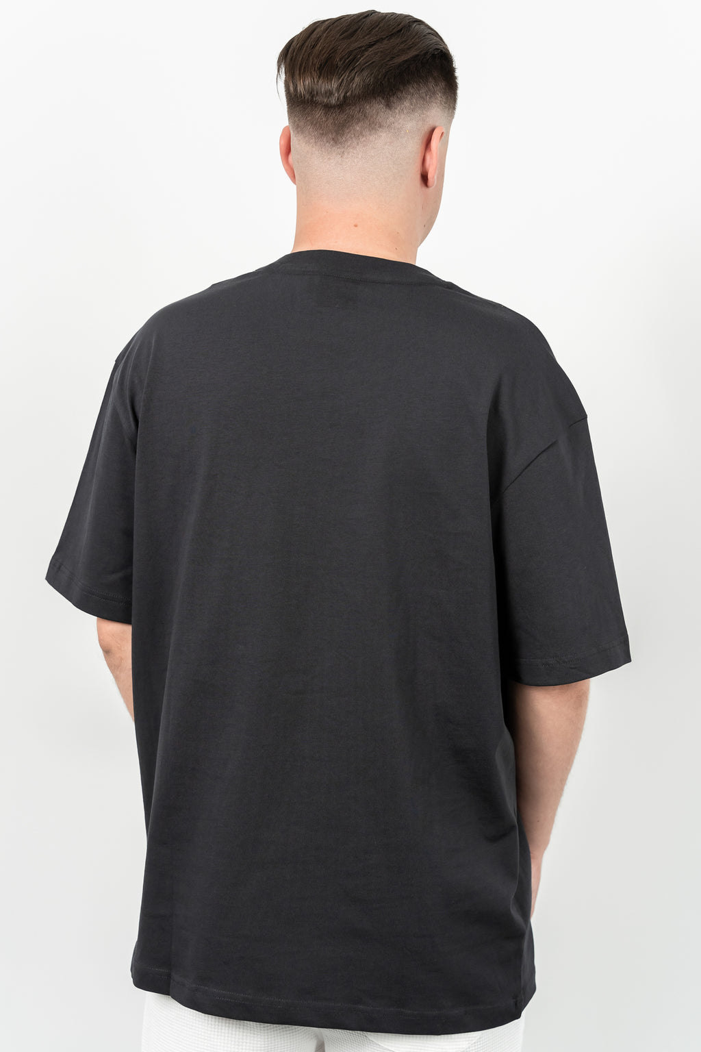 Starter, Tricou cu decolteu la baza gatului, imprimeu cu logo, HAMPTONS, Gri