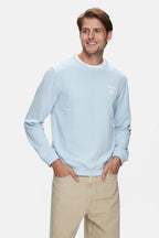 UCLA Bluza cu decolteu la baza gatului, regular fit, imprimeu cu logo, Albastru, VALLEY