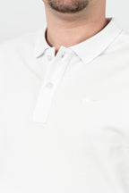 Les Canards, Tricou cu guler, detaliu cu logo brodat, regular fit, LAKES, Alb