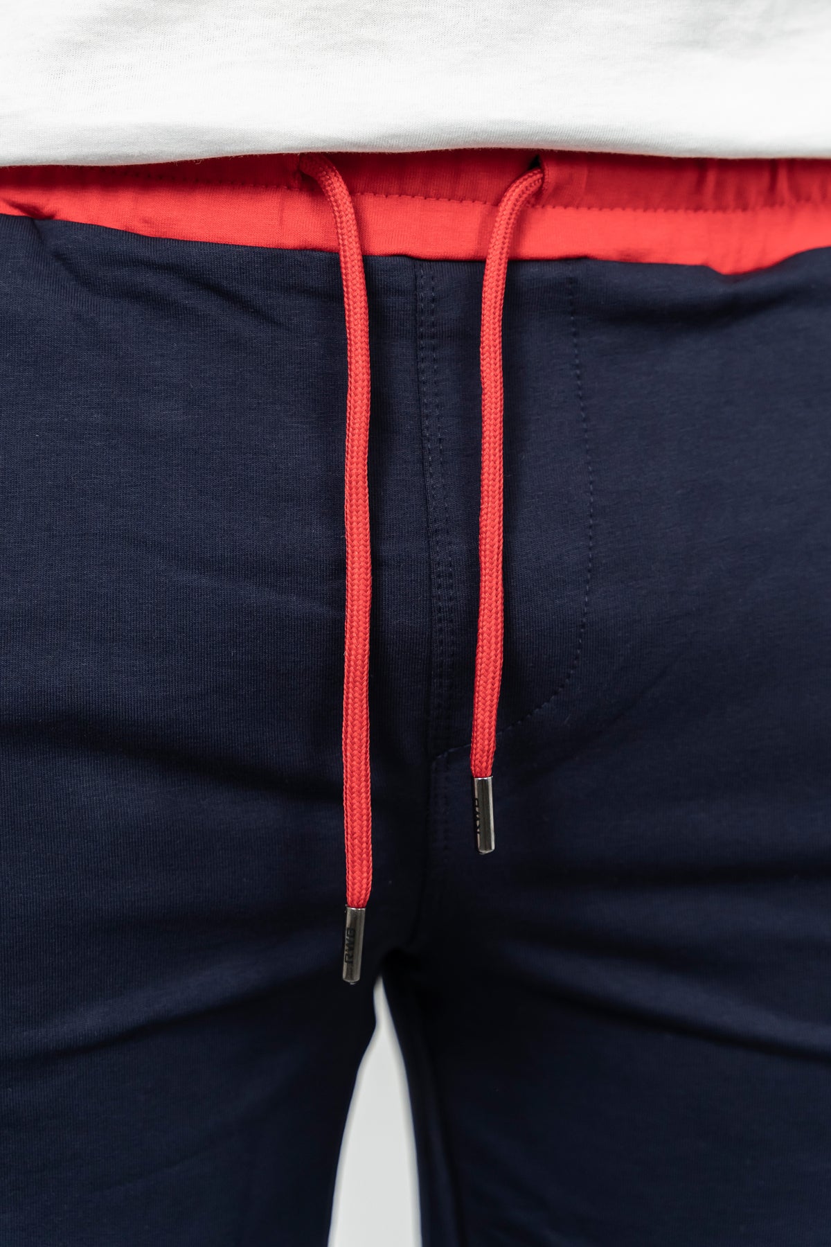 RWB, Pantaloni scurti cu snur si elastic in talie, buzunare laterale, regular fit, ROZRA, Bleumarin
