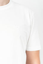 Les Canards, Tricou cu decolteu la baza gatului, detaliu cu logo, regular fit, BASS, Alb