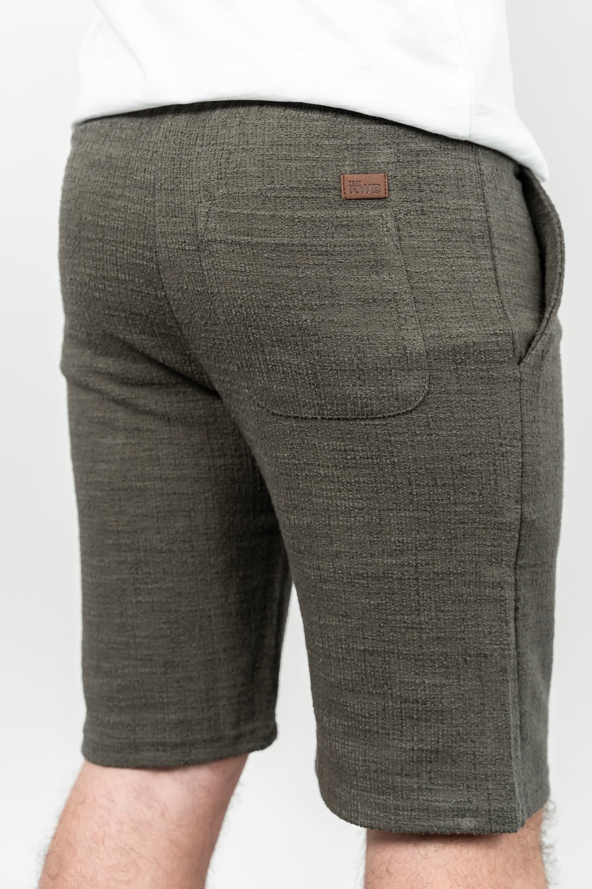 RWB, Pantaloni scurti cu snur si elastic in talie, buzunare laterale, regular fit, RICARD, Kaki