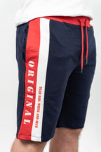 RWB, Pantaloni scurti cu snur si elastic in talie, buzunare laterale, regular fit, ROZRA, Bleumarin