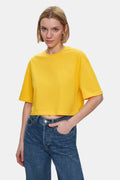 UCLA Tricou cu decolteu la baza gatului, imprimeu cu logo, regular fit, Galben, INDIANA