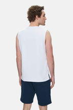UCLA Tricou cu decolteu la baza gatului, imprimeu cu logo, regular fit, Alb, BODHI