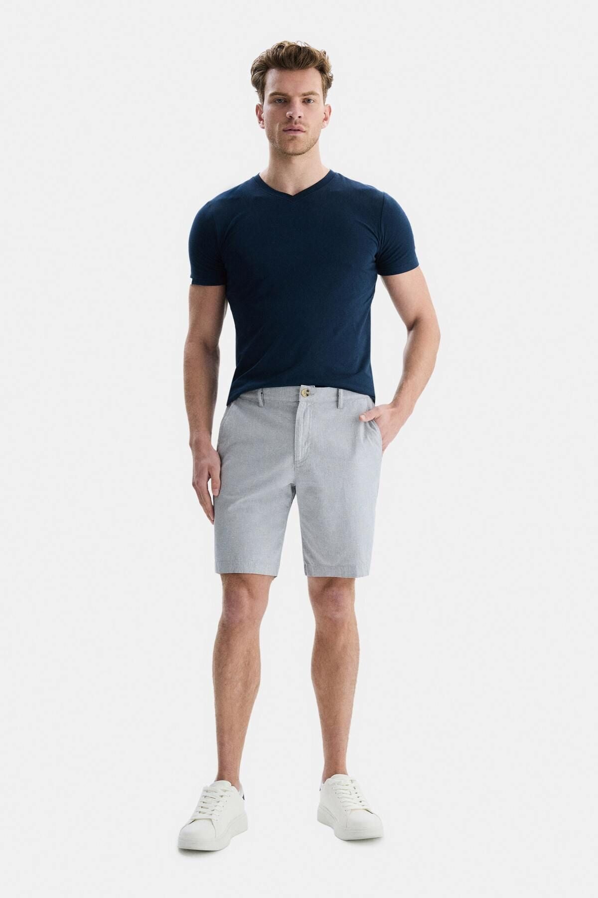 UCLA Pantaloni scurti cu snur si banda elastica in talie, buzunare laterale si imprimeu cu logo discret, Gri, PALISADES