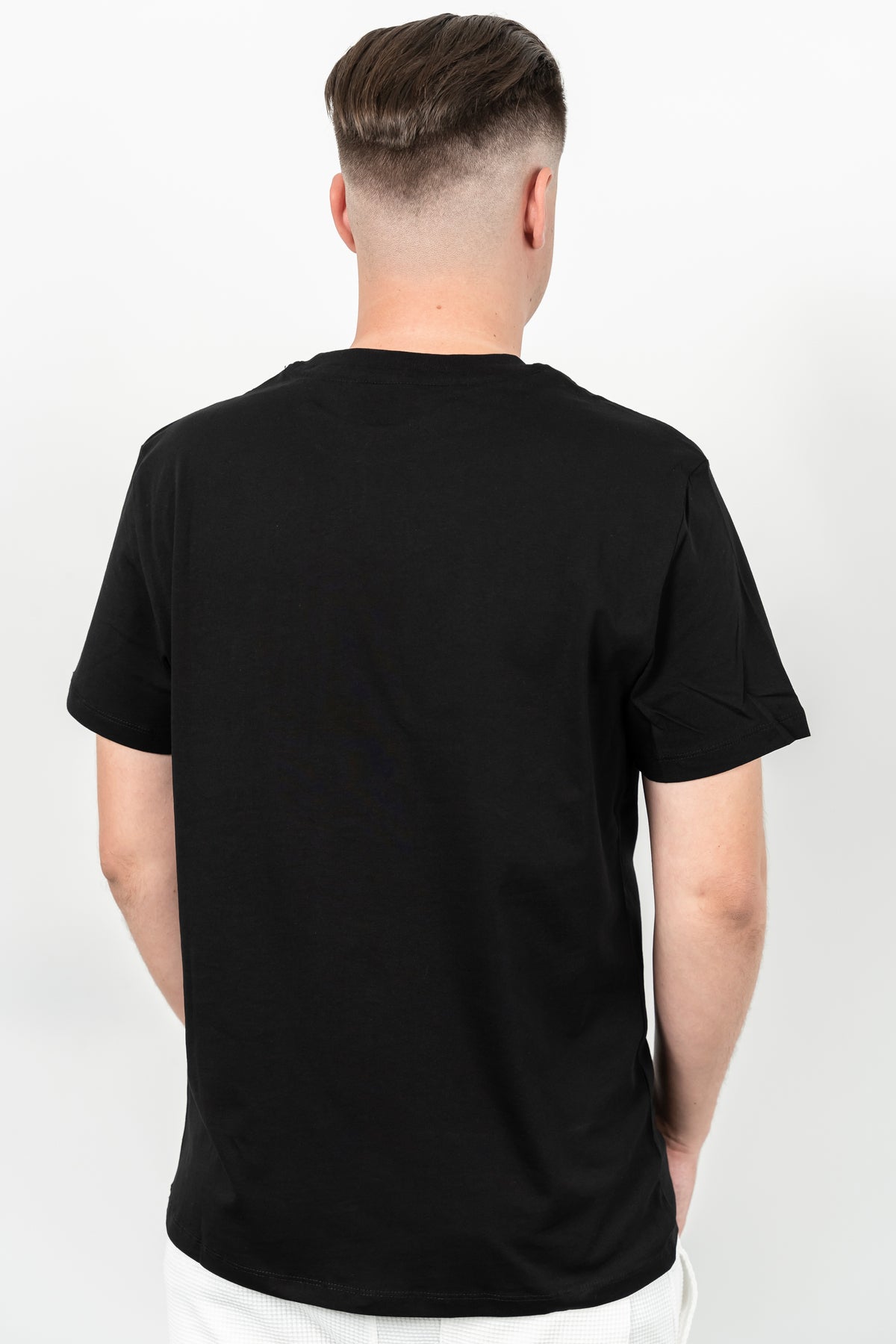 Starter, Tricou cu decolteu la baza gatului, logo discret, regular fit, WARREN, Negru
