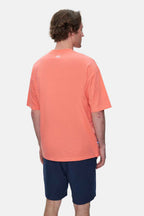 UCLA Tricou cu decolteu la baza gatului, imprimeu cu logo, regular fit, Roz deschis, WEBSTER