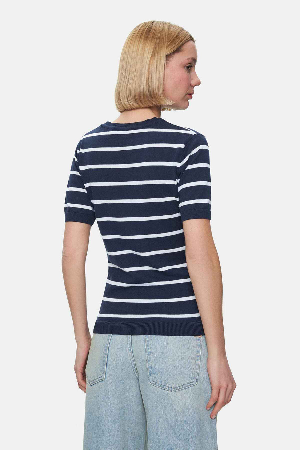 UCLA Tricou cu decolteu la baza gatului, imprimeu cu logo, regular fit, Bleumarin, MISHA