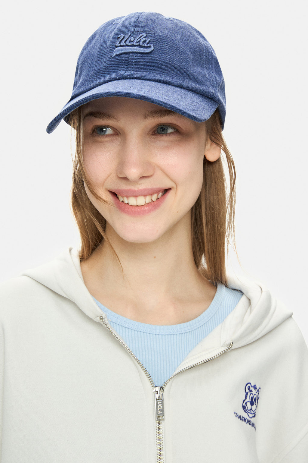 UCLA Sapca Unisex, ajustabila si imprimeu cu logo, Bleumarin, FORTUNO