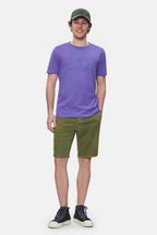 UCLA Tricou cu decolteu la baza gatului, imprimeu cu logo, regular fit, Mov, CULVER 1