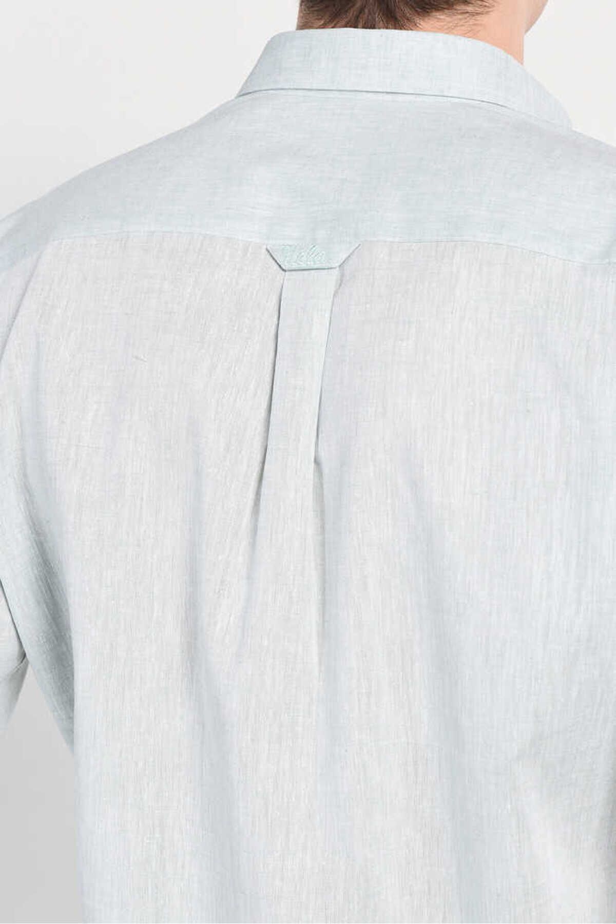 UCLA Camsa cu nasturi si guler, material lejer, regular fit Verde, JACQUEZ