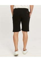 RWB, Pantaloni scurti cu snur si elastic in talie, buzunare laterale, regular fit, OTTOSORT-SS24, Negru