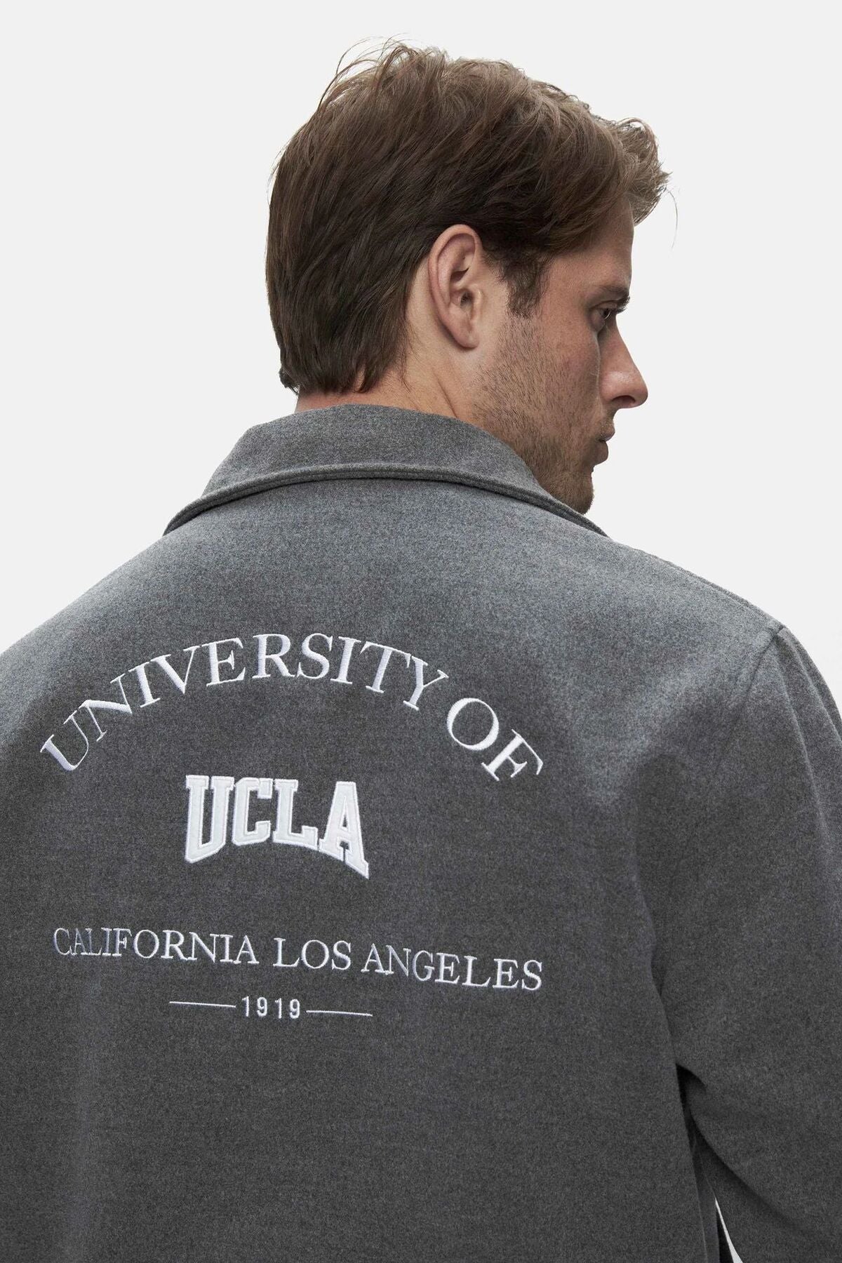 UCLA Geaca cu vatelina, fermoar metalic, buzunare laterale, Gri inchis, KEANE