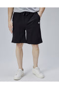 Starter, Pantaloni scurti cu elastic si snur in talie, buzunare laterale, logo discret, regular fit, ASHER, Negru