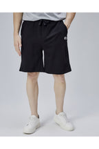Starter, Pantaloni scurti cu elastic si snur in talie, buzunare laterale, logo discret, regular fit, ASHER, Negru