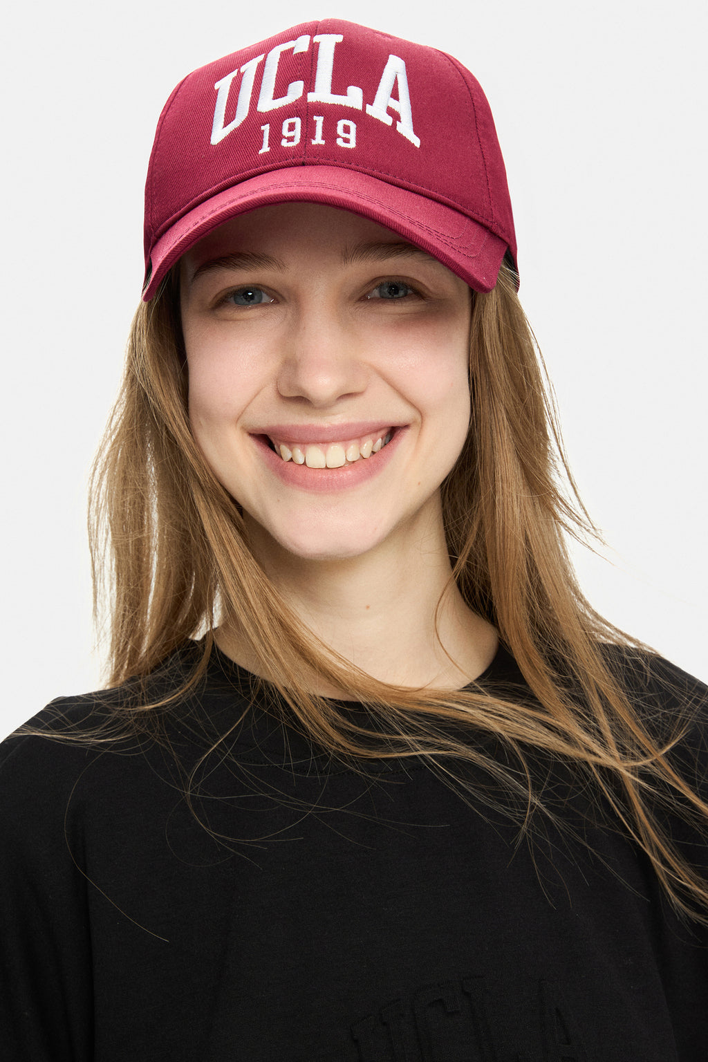 UCLA Sapca Unisex, ajustabila si imprimeu cu logo, Rosu inchis, BALLARD
