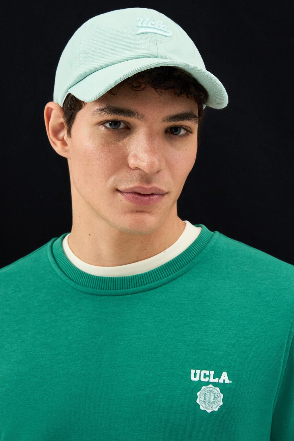UCLA Sapca Unisex, ajustabila si imprimeu cu logo, Albastru deschis, FORTUNO