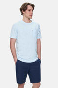 UCLA Tricou cu decolteu la baza gatului, imprimeu cu logo, regular fit, SKYWAY, CALEB