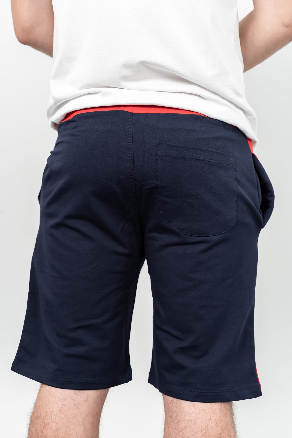 RWB, Pantaloni scurti cu snur si elastic in talie, buzunare laterale, regular fit, ROZRA, Bleumarin