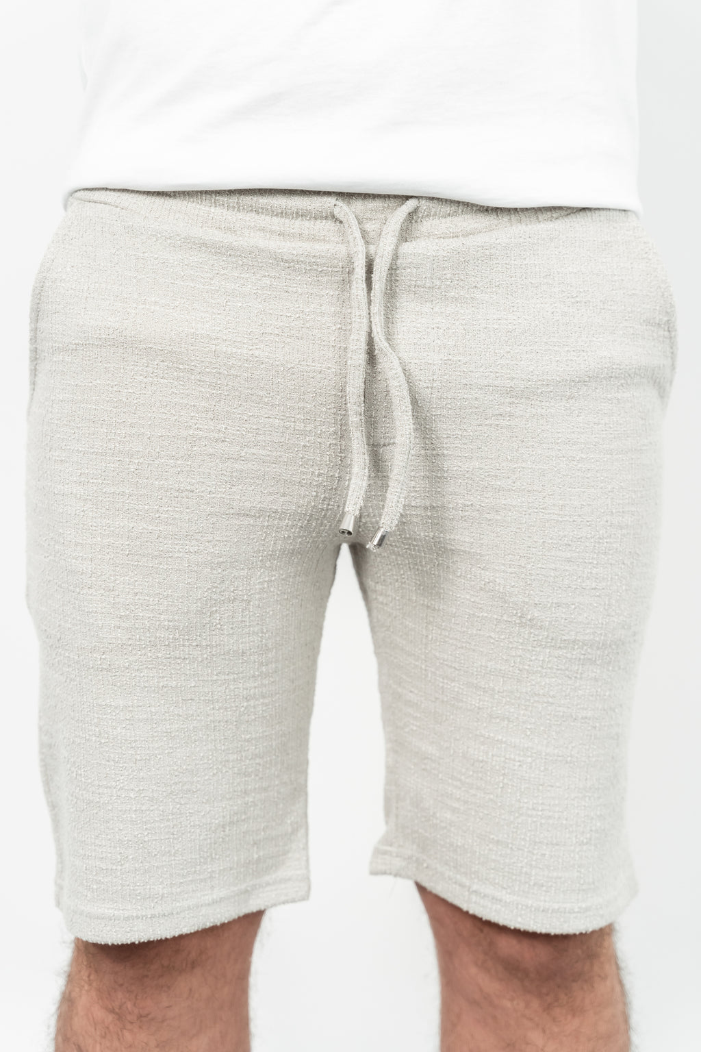 RWB, Pantaloni scurti cu snur si elastic in talie, buzunare laterale, regular fit, RICARD, Bej
