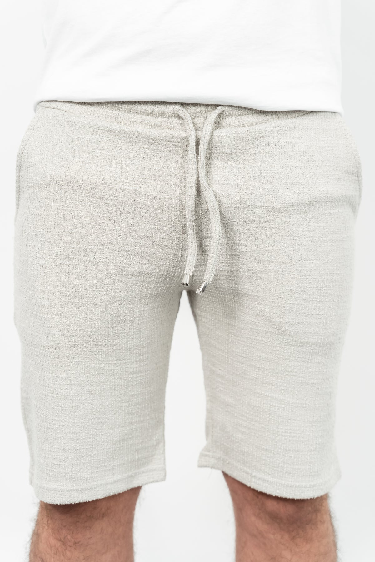 RWB, Pantaloni scurti cu snur si elastic in talie, buzunare laterale, regular fit, RICARD, Bej