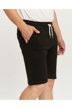 RWB, Pantaloni scurti cu snur si elastic in talie, buzunare laterale, regular fit, OTTOSORT-SS24, Negru
