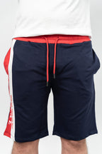 RWB, Pantaloni scurti cu snur si elastic in talie, buzunare laterale, regular fit, ROZRA, Bleumarin
