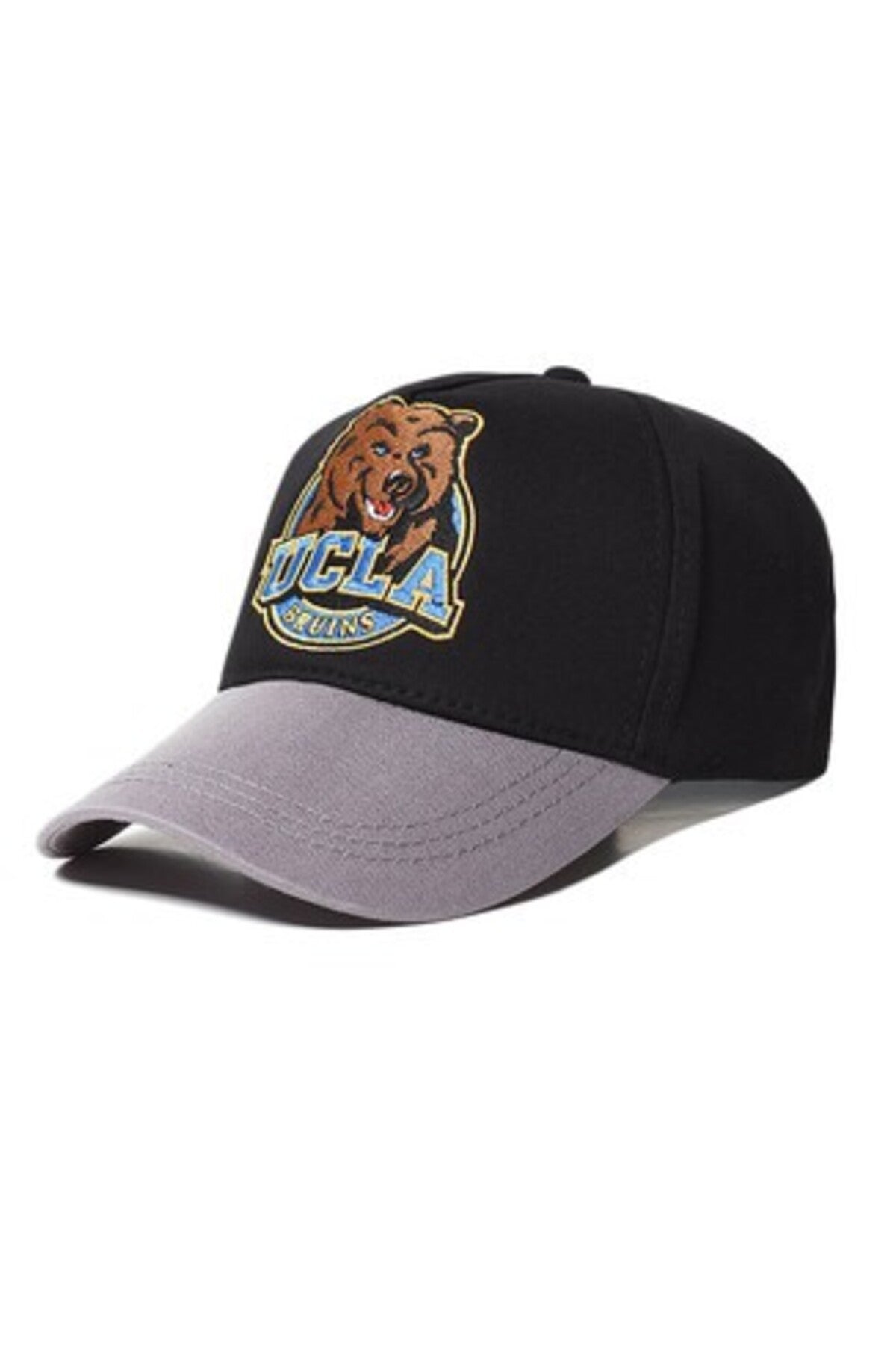 UCLA Sapca Unisex, ajustabila si imprimeu cu logo, Negru, HUNTIN