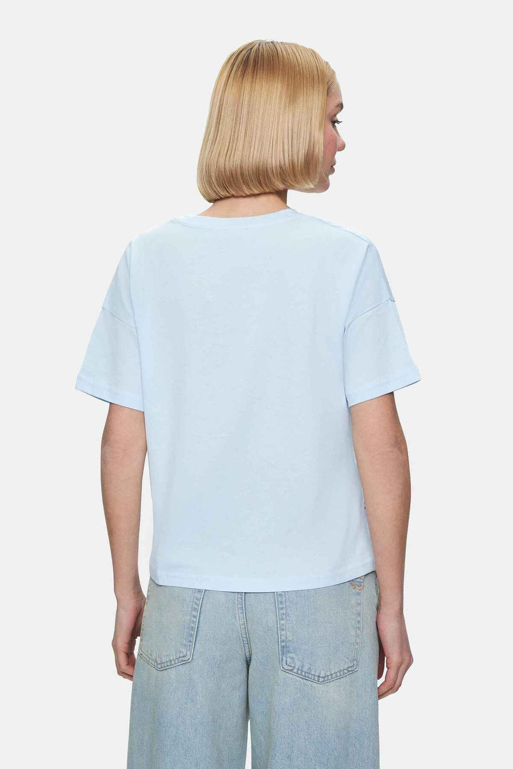 UCLA Tricou cu decolteu la baza gatului, imprimeu cu logo, regular fit, SKYWAY, KENZIE