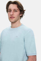UCLA Tricou cu decolteu la baza gatului, imprimeu cu logo, regular fit, SKYWAY, FARED