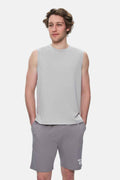 UCLA Tricou cu decolteu la baza gatului, imprimeu cu logo, regular fit, Gri, BODHI