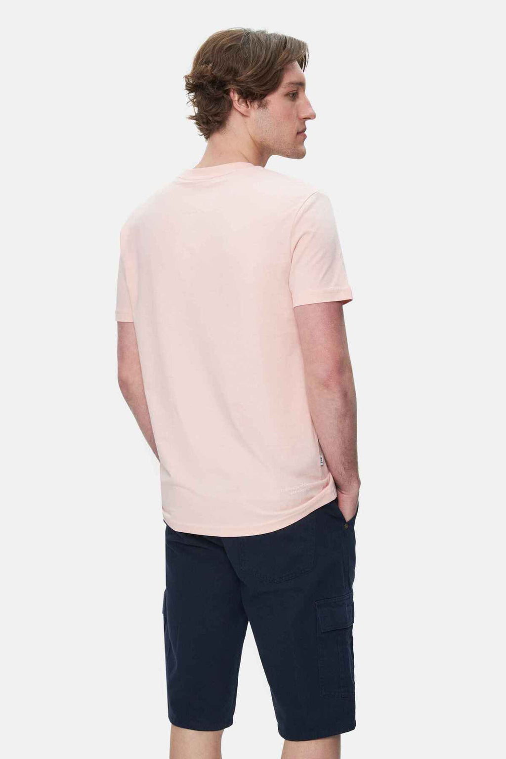 UCLA Tricou cu decolteu la baza gatului, imprimeu cu logo, regular fit, Roz, CULVER