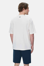 UCLA Tricou cu decolteu la baza gatului, imprimeu cu logo, regular fit, Alb, WEBSTER