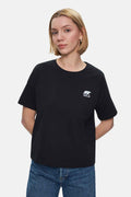 UCLA Tricou cu decolteu la baza gatului, imprimeu cu logo, regular fit, Negru, KENZIE