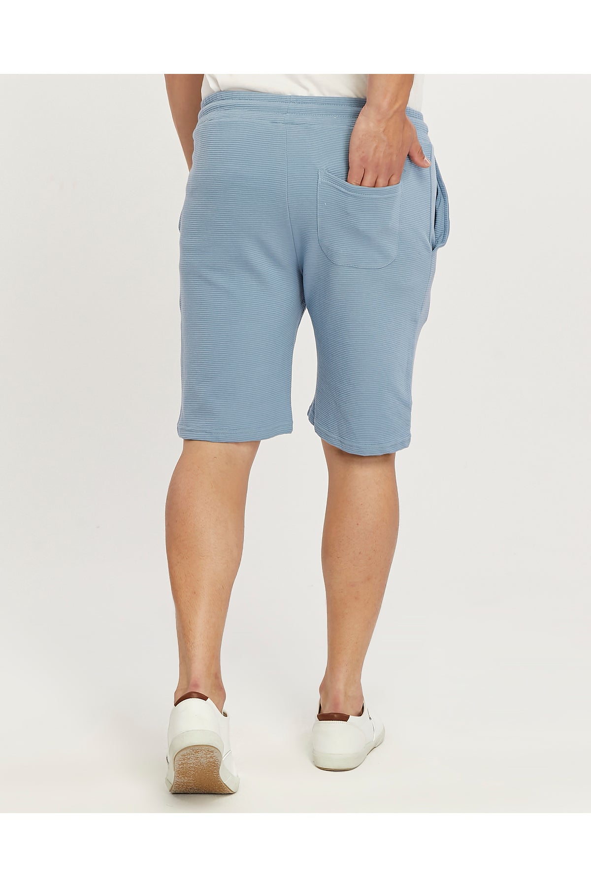 RWB, Pantaloni scurti cu snur si elastic in talie, buzunare laterale, regular fit, OTTOSORT-SS24, Indigo