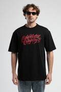 Ecko Unltd. Tricou cu decolteu la baza gatului, imprimeu cu logo, Negru, ALBANY