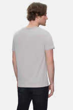 UCLA Tricou cu decolteu la baza gatului, imprimeu cu logo, regular fit, Gri, BASS