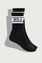 UCLA Set trei perechi de sosete din bumbac, unisex,  Negru, CALZADA