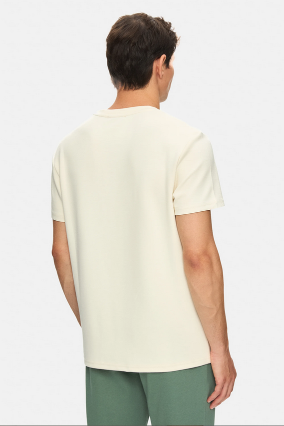 UCLA Tricou cu decolteu la baza gatului, imprimeu cu logo, regular fit, Alb, CANARY