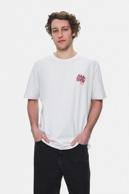 Ecko Unltd. Tricou cu decolteu la baza gatului, imprimeu cu logo, Alb, CHAR