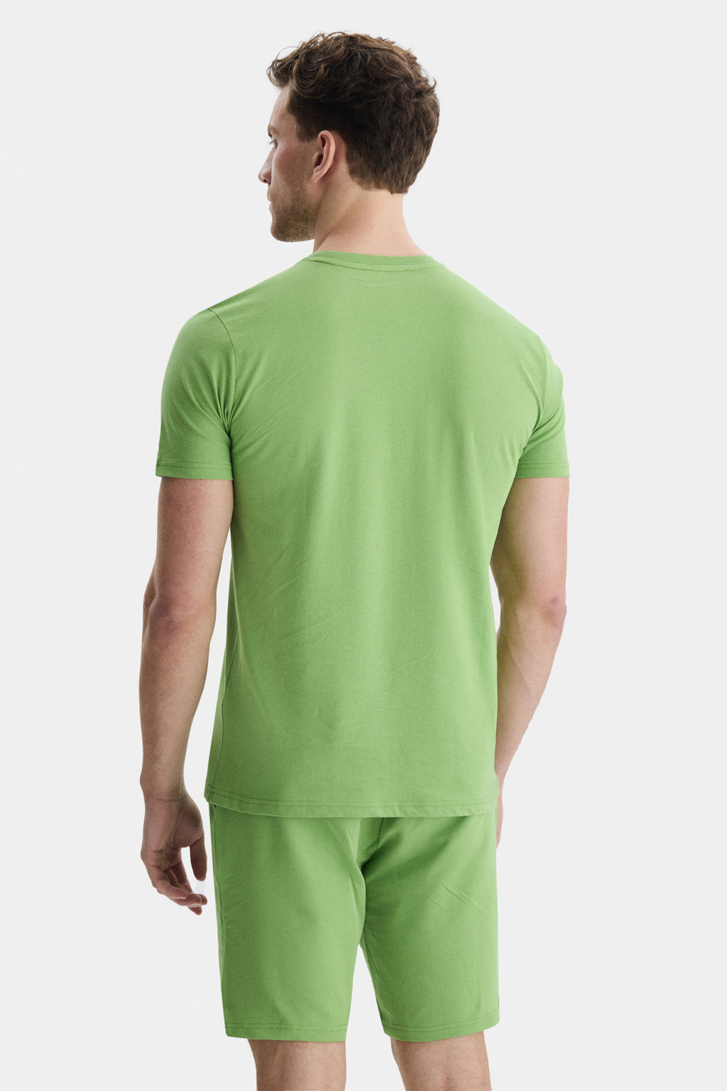 UCLA Tricou cu decolteu la baza gatului, imprimeu cu logo, regular fit, NEPHRITE, CULVER