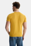 UCLA Tricou cu decolteu la baza gatului, imprimeu cu logo, regular fit, Bej, CULVER