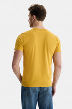 UCLA Tricou cu decolteu la baza gatului, imprimeu cu logo, regular fit, Bej, CULVER
