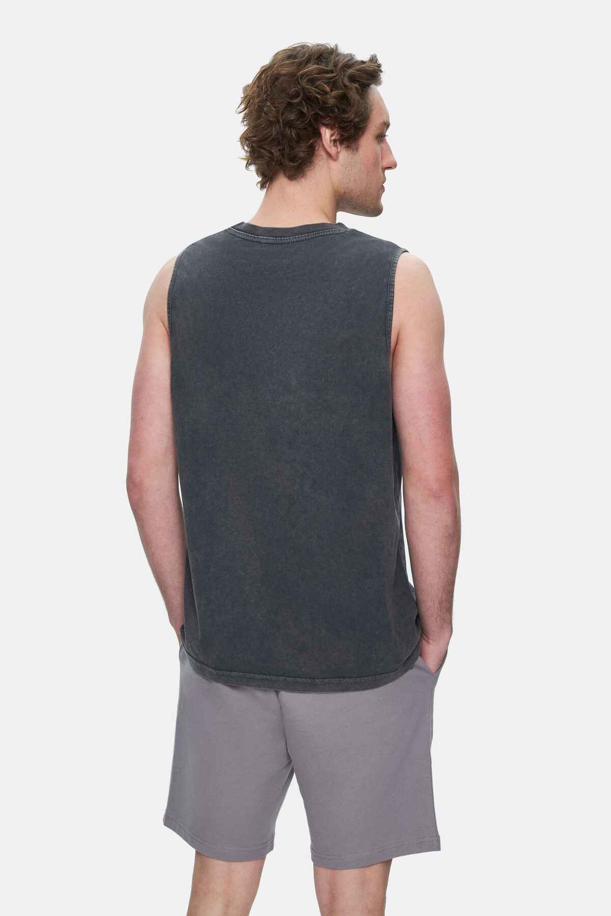 UCLA Tricou cu decolteu la baza gatului, imprimeu cu logo, regular fit, Negru, ELTON