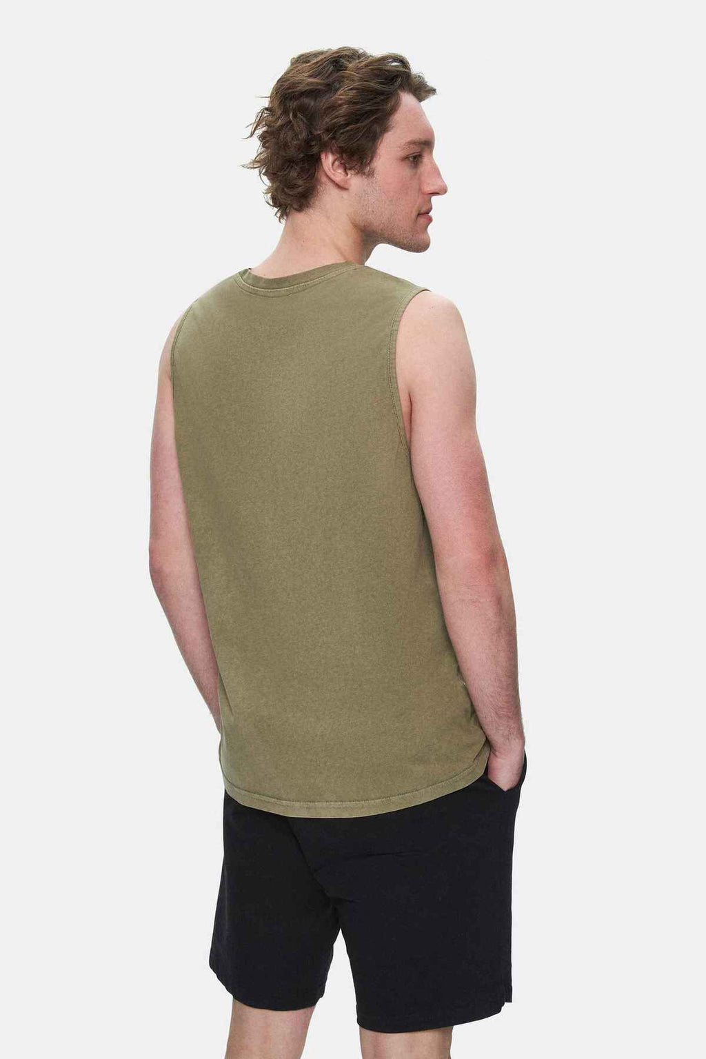 UCLA Tricou cu decolteu la baza gatului, imprimeu cu logo, regular fit, Verde, ELTON