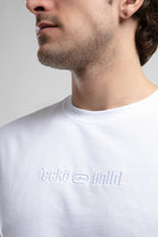 Ecko Unltd. Tricou cu decolteu la baza gatului, imprimeu cu logo, Alb, EMPIRE