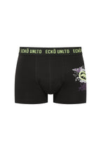 Ecko Unltd. Set trei perechi de boxeri, banda elastica in talie si imprimeu cu logo, din amestec de bumbac