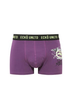 Ecko Unltd. Set trei perechi de boxeri, banda elastica in talie si imprimeu cu logo, din amestec de bumbac